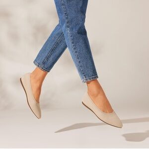 Vivaia Nude Pointed-Toe Ballet Flats
